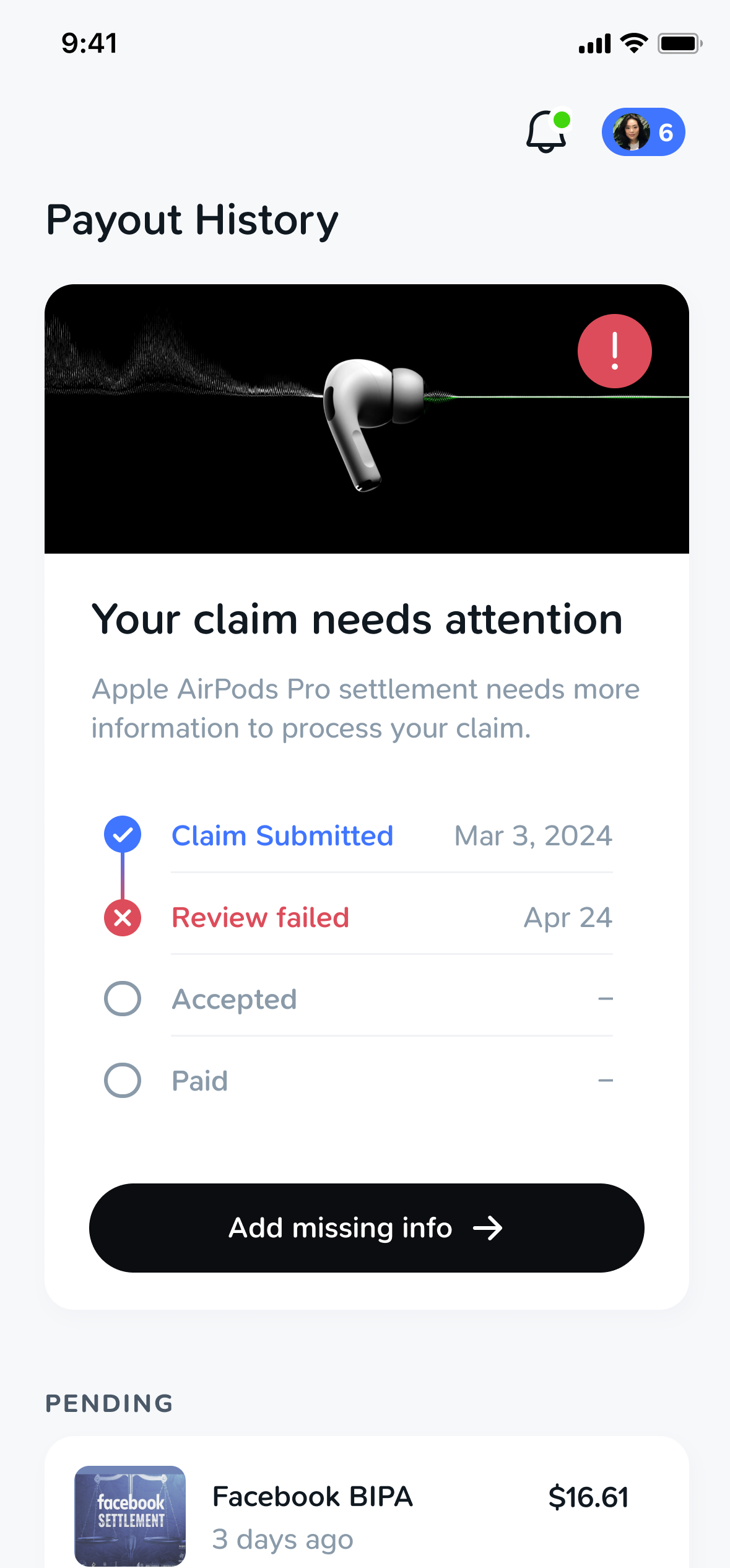Claims App Error